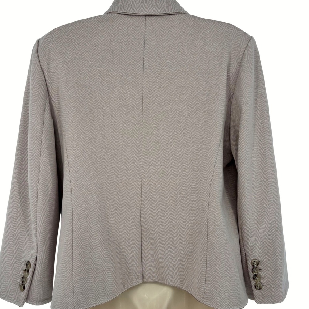 Ann Taylor Petite Mauve Pink Herringbone Single Button Blazer Jacket Sz 14P NEW - Picture 5 of 8